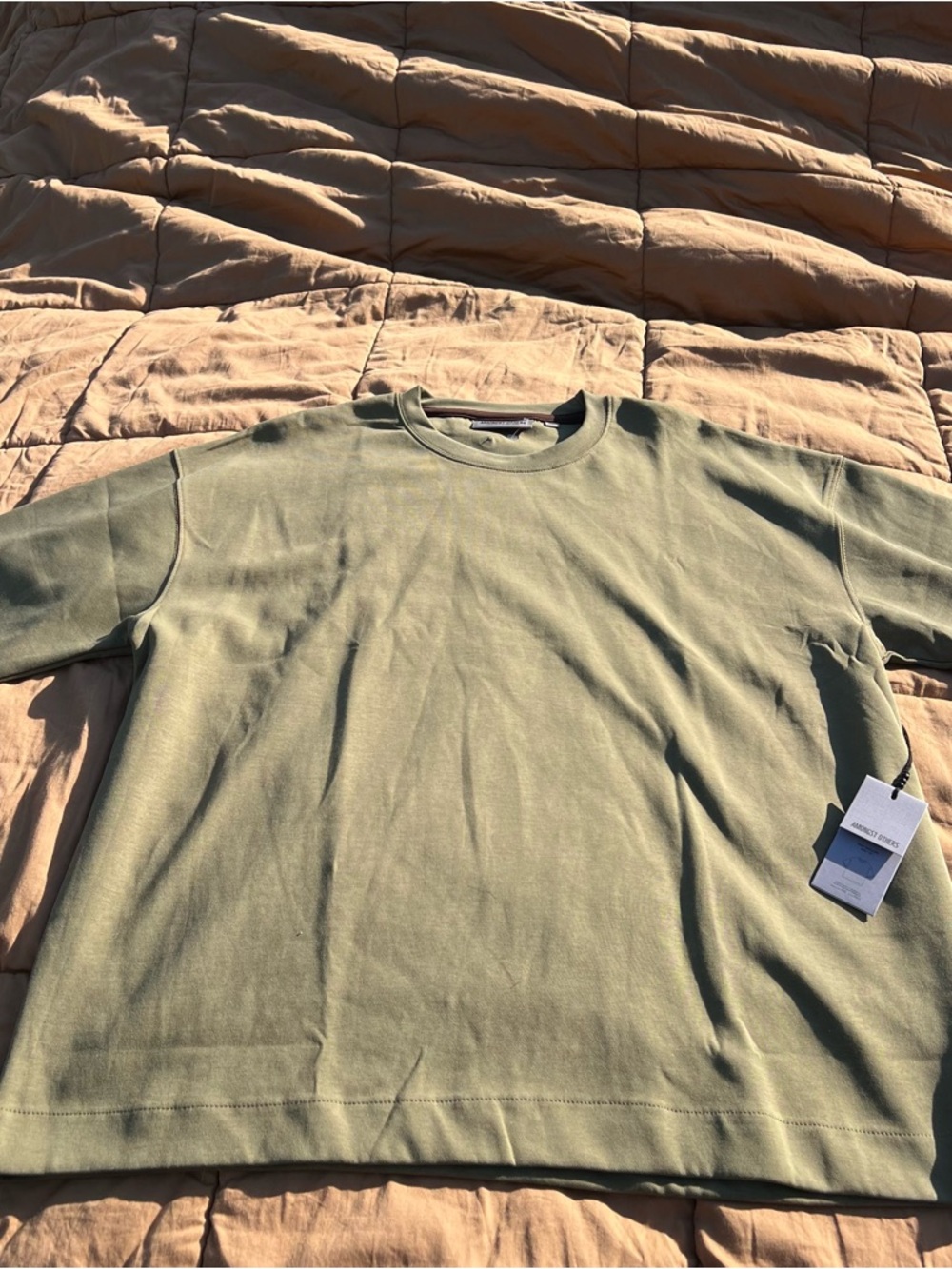 NWT Amongst Others Martini Green Thick Boxy Tee Size XL